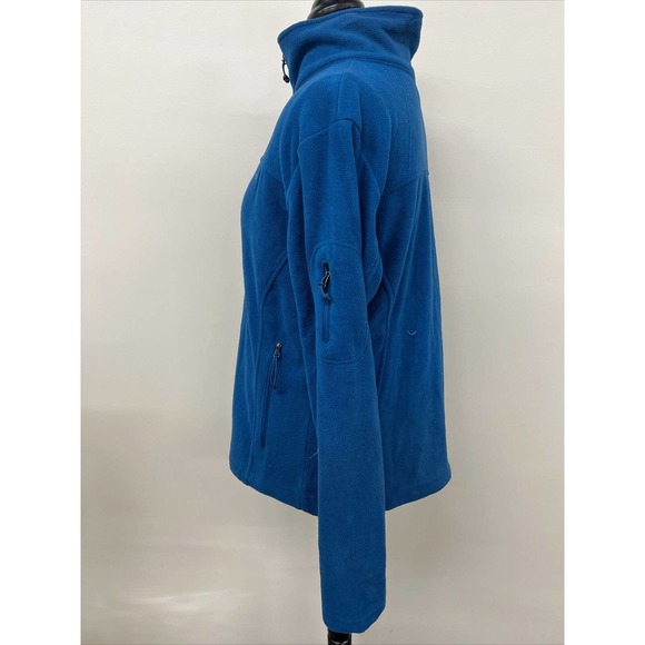 Columbia Fleece Jacket Size XL Full Zip Mock Neck Pockets Teal EUC FS Charity - Picture 4 of 10
